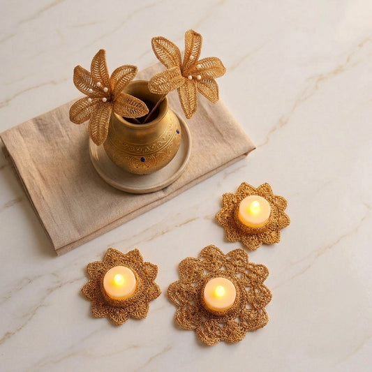 Zari flowers and coasters