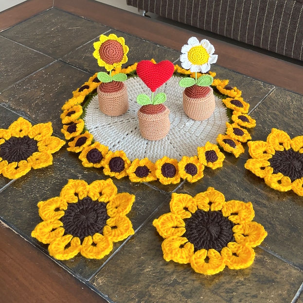 Sunflower Coaster Basket
