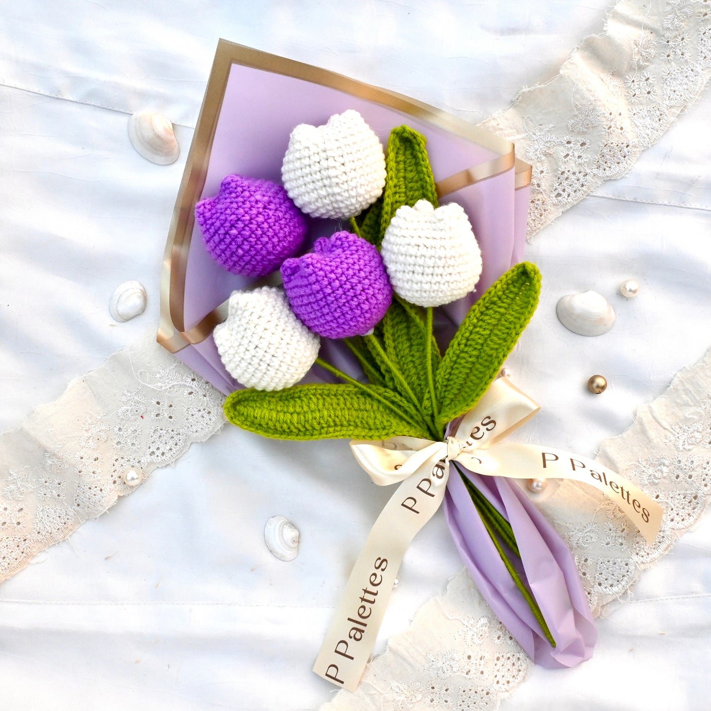 Purple Bouquet wrapping sheet 3