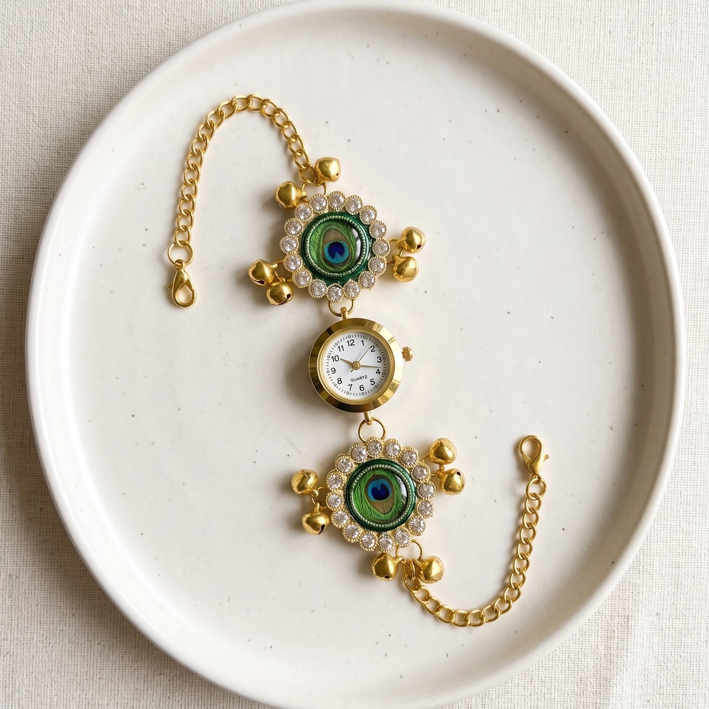 Minimal peacock watch