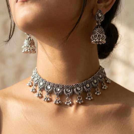 Kusum oxidised set