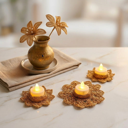 Zari flowers and coasters