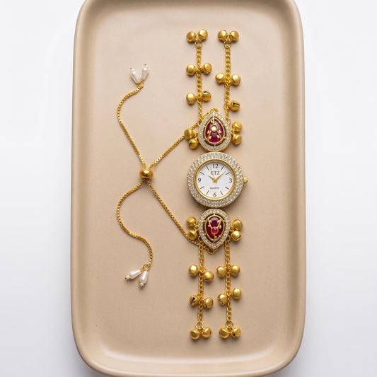 Ghungru pink watch for sister