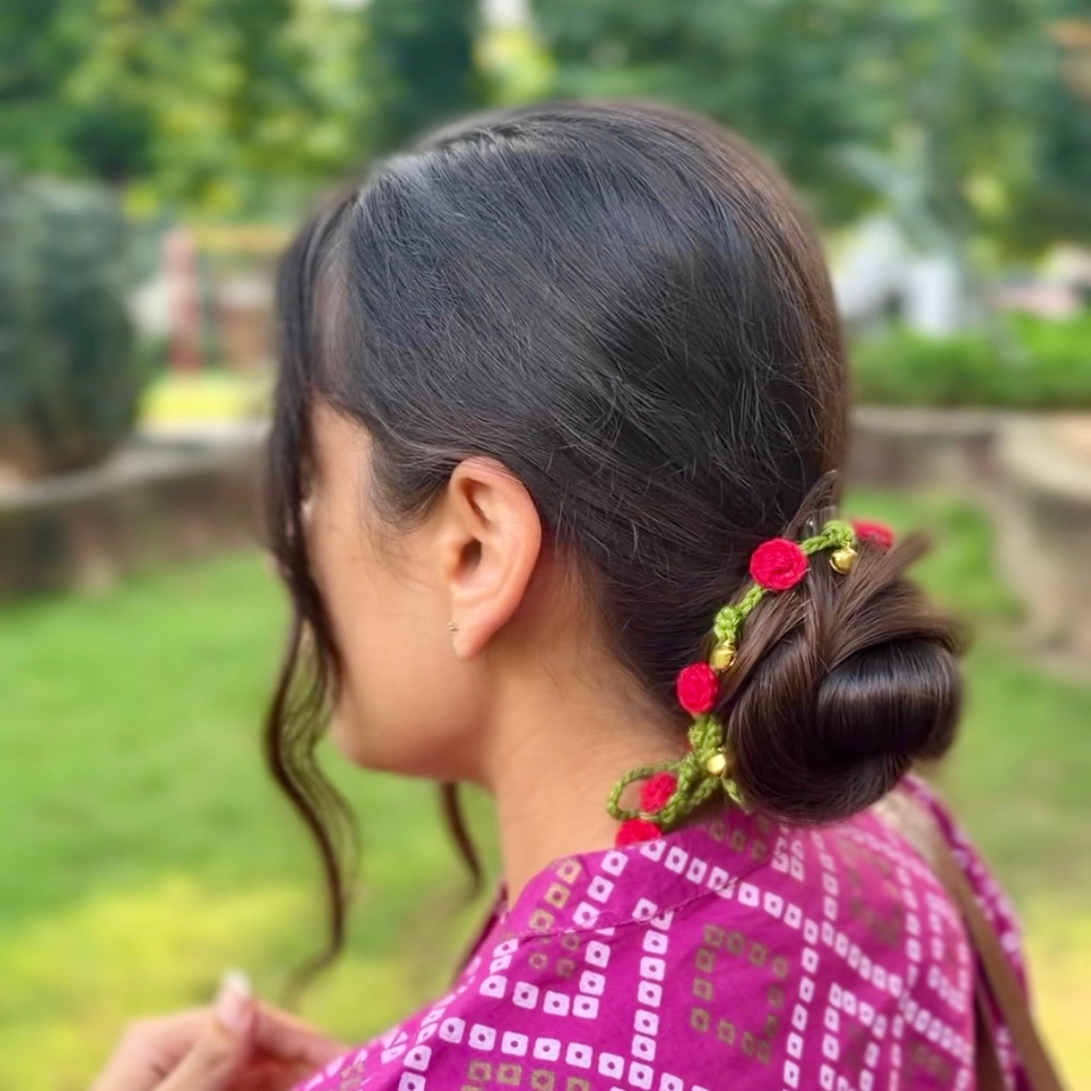 Rose payal+gajra