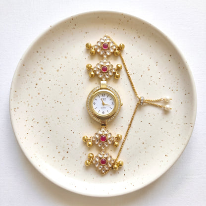 Oval kundan Watch for sister