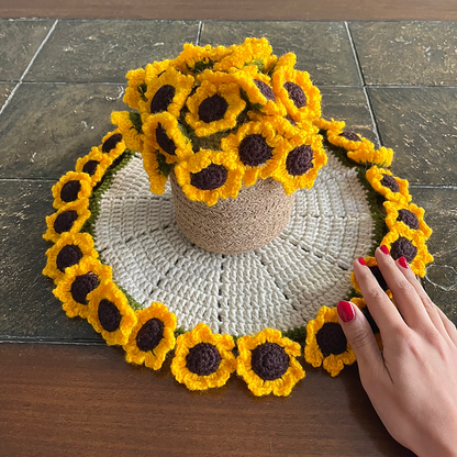 Sunflower Coaster Basket
