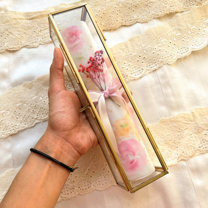 Letter in glass box