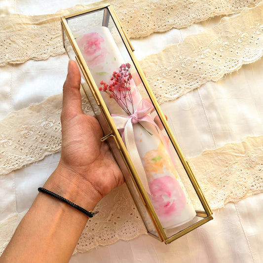 Letter in glass box