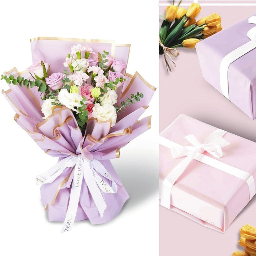 Purple Bouquet wrapping sheet 2
