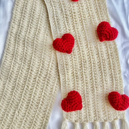Red Hearts Muffler 2