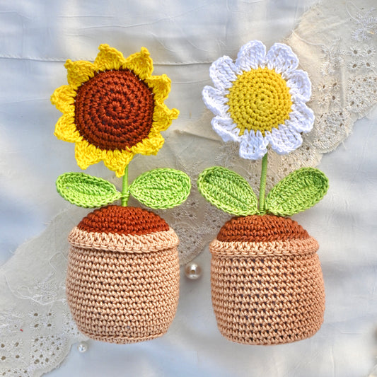 Sunflower n Daisy Pot