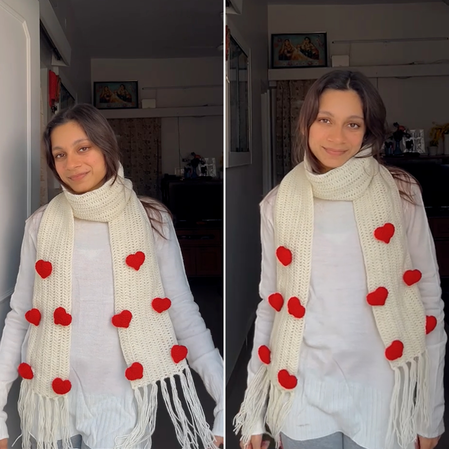 Red Hearts Muffler