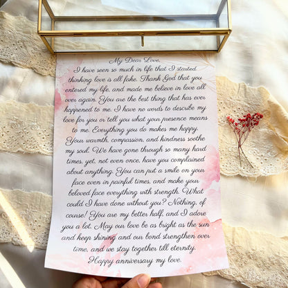 Letter in glass box 2
