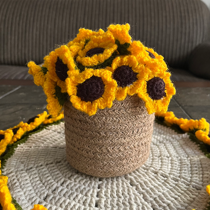 Sunflower Coaster Basket