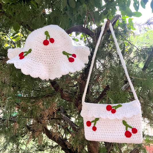 Cherry bag and cap