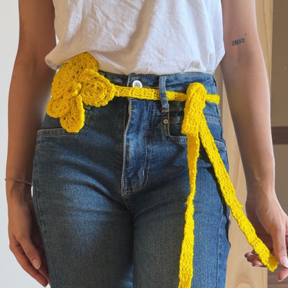 Bight yellow flower belt 2
