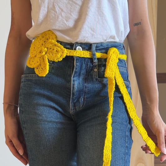 Bight yellow flower belt 2
