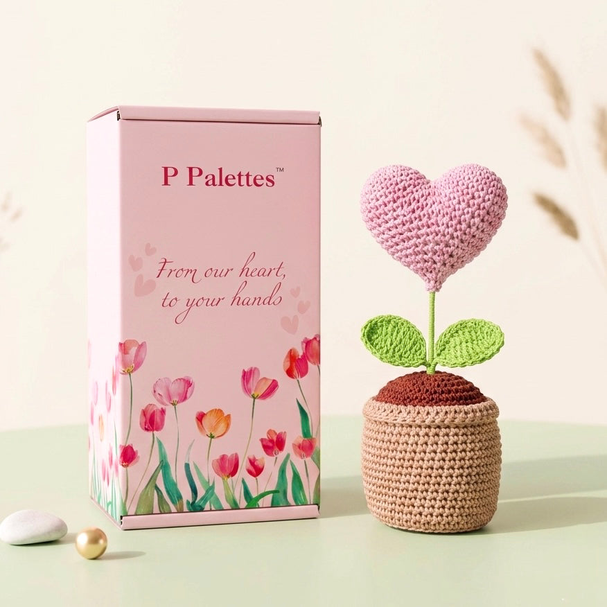 Pink Heart Pot (With gift box)