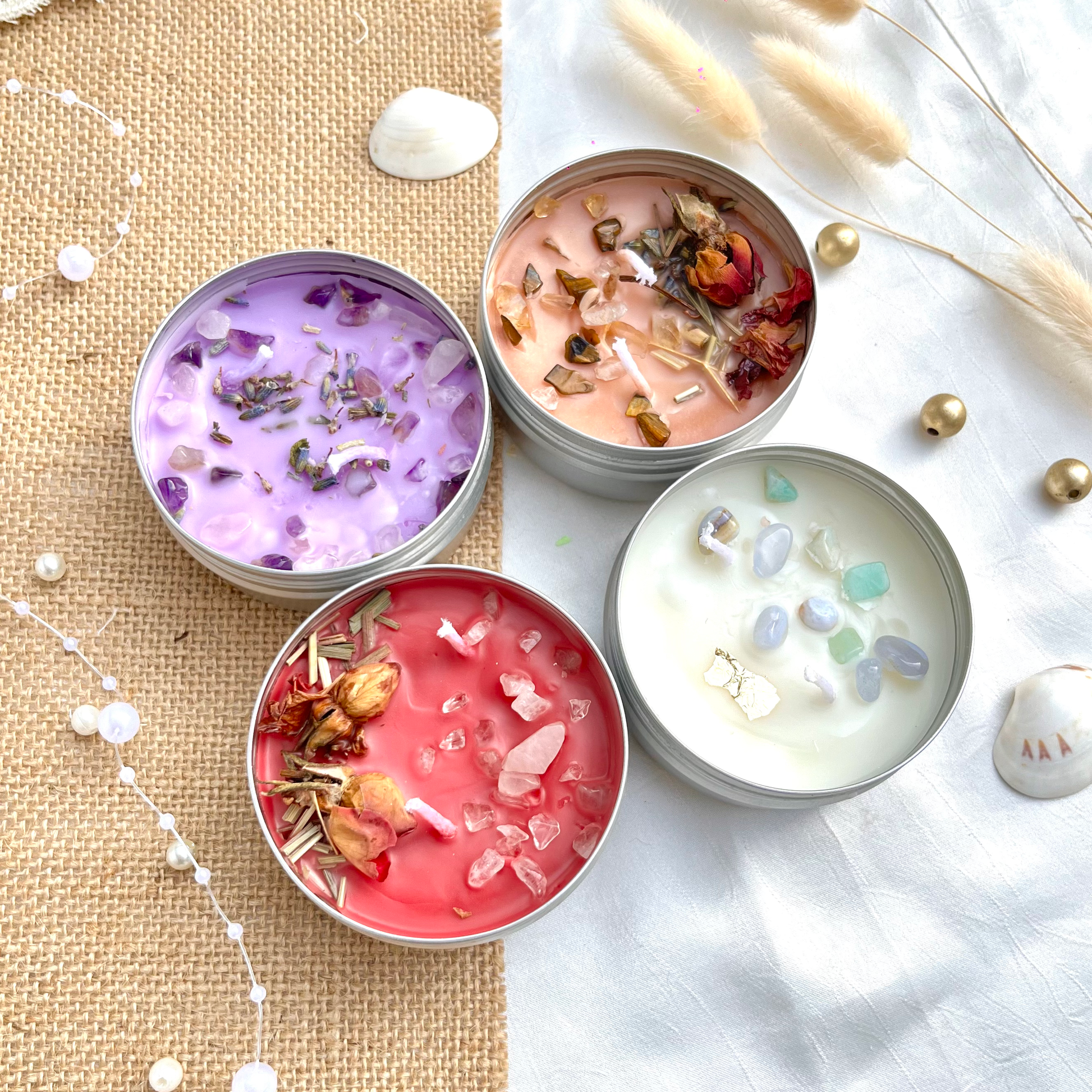 Healing Crystal Candles