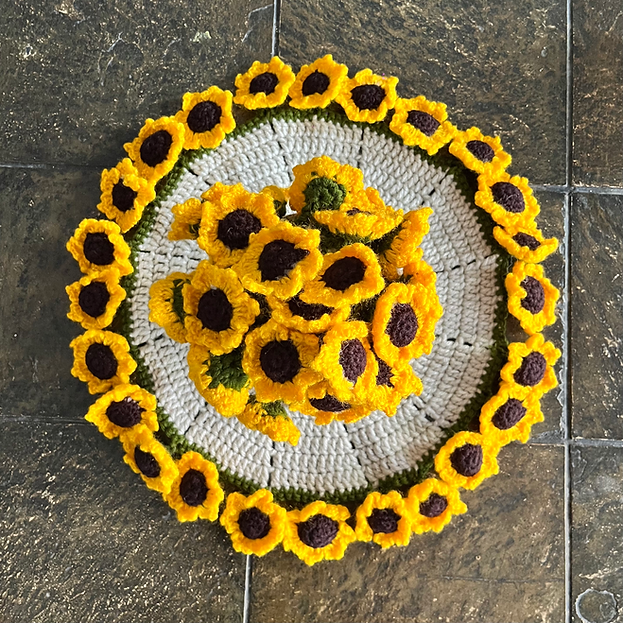 Sunflower Coaster Basket