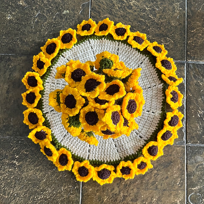 Sunflower Coaster Basket