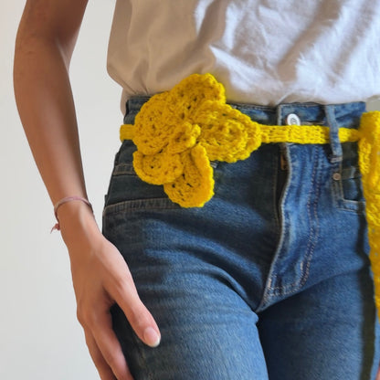 Bight yellow flower belt