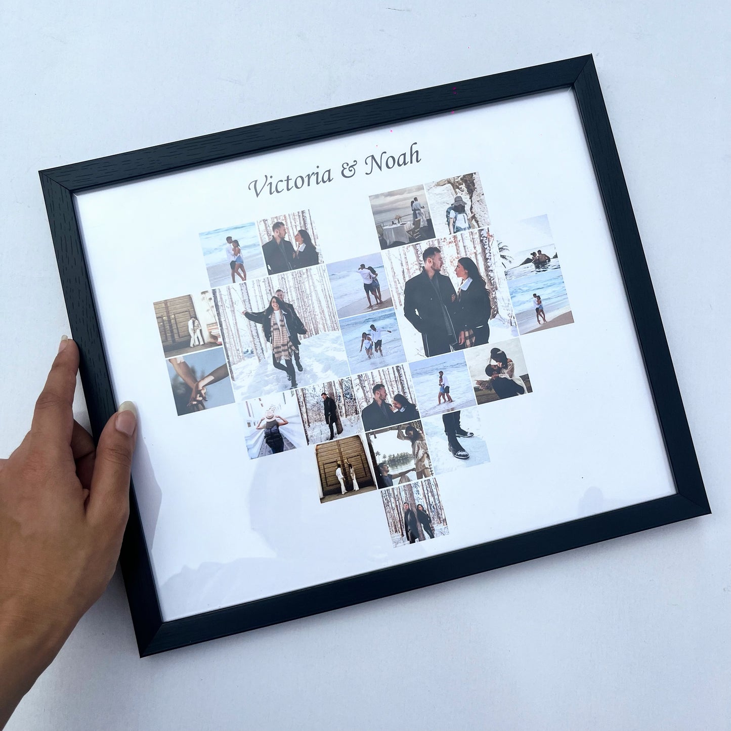 Heart collage frame